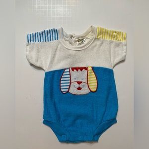 Vintage Little Little 70s -80s  Baby Boys Romper One Piece 0-6 months